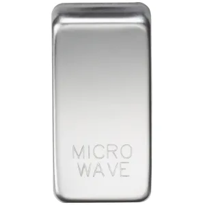 Switch cover "marked MICROWAVE" - polished chrome