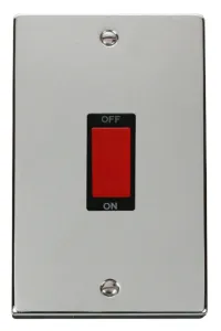Deco - 50A 2 Gang Double Pole Switch (Vertical) -