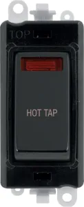 20AX Double Pole Switch With Neon Module - Black -