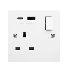 POLAR 13A 1  GANG  SWITCHED SAFETY SHUTTER SOCKET