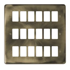 18 Gang GridPro Frontplate - Antique Brass