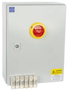 LEWDEN Steel fused switch 80A 4P AC23 c/w 63 A and