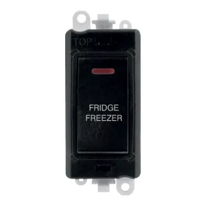 20AX Double Pole Switch With LED Module - Black -