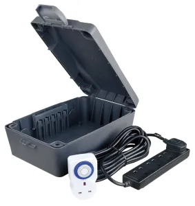 WEATHERPROOF BOX AND 4 SOCKET 8M 13 AMP EXTENSION