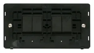 10AX 4 Gang (2 x 2) 2 Way Switch Insert - Black