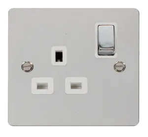 Ingot 1 Gang 13A DP Switched Socket  - White