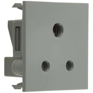 EURO MODULE 5A - ROUND PIN UNSWITCHED SOCKET POWER