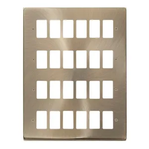 24 Gang GridPro Frontplate - Antique Brass