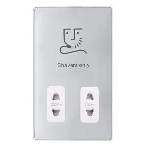 115/230V DUAL VOLTAGE SHAVER SOCKET - POLISHED CHR