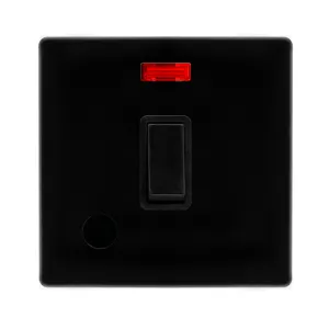 20A DOUBLE POLE SWITCH WITH NEON & FLEX OUTLET - M