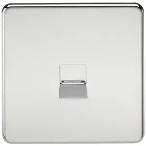 Telephone Extension Socket - Polished Chrome