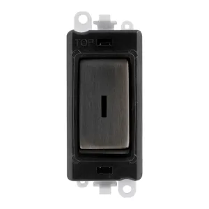 GRIDPRO 20AX DOUBLE POLE KEY SWITCH MODULE - BLACK