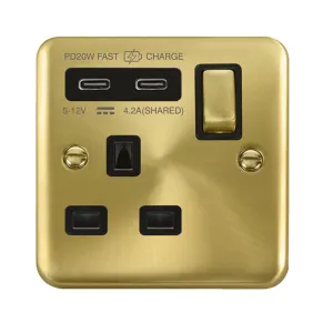 DECO+ 'INGOT' 13A 1 GANG SWITCHED SAFETY SHUTTER S