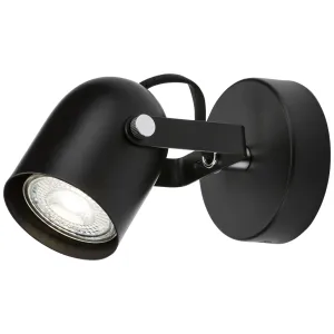 230V GU10 Single Spotlight - Matt Black