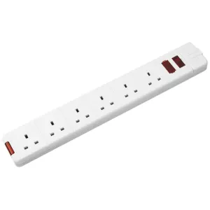 6 SKT 13A HD SW FUSED TRAILING SKT WHITE