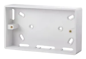 2 Gang 29mm Deep PVC Pattress Box - Trunking