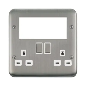 2 GANG 3 PIN SAFETY SHUTTER SWITCHED SOCKET WITH Q