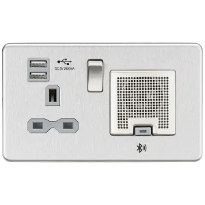 13A Socket Bluetooth Speaker and Dual USB A+A (5V
