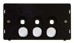 3 Gang Double Dimmer Plate Insert
