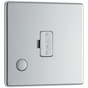 SCREWLESS FLATPLATE POLISHED CHROME UNSWITCHED 13A
