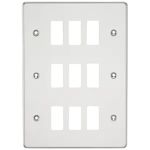 Flat plate 9G grid faceplate - polished chrome