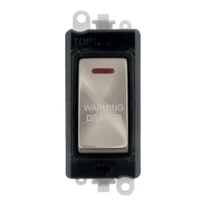 20AX Double Pole Switch With LED Module - Black -