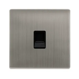 SINGLE RJ11 (IRISH/US) OUTLET - STAINLESS STEEL CO