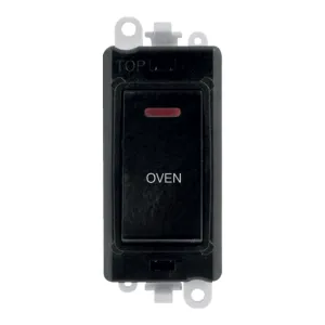 20AX Double Pole Switch With LED Module - Black -