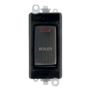 20AX Double Pole Switch With LED Module - Black -