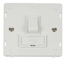 13A Fused Switched Connection Unit Insert - White