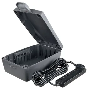 IP RATED WIRING DEVICES BLACK WEATHERPROOF BOX AND