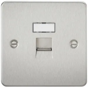 RJ45 Network Outlet - Brushed Chrome
