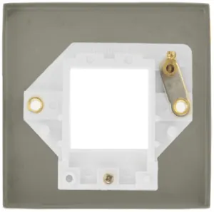 1 Gang Plate Twin Aperture - Black