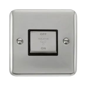 10A INGOT 3 POLE FAN ISOLATION PLATE SWITCH