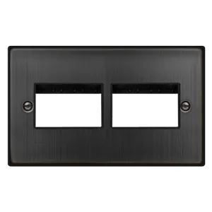 2 GANG MINIGRID UNFURNISHED PLATE - 3+3 APERTURE -