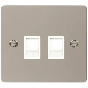 FLAT PLATE TWIN RJ45 SOCKET