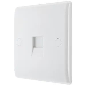 WHITE NEXUS MOULDED SINGLE MASTER TELEPHONE SOCKET