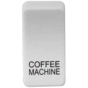 Switch cover "marked COFFEE MACHINE" - white