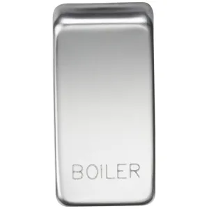Switch cover "marked BOILER" - polished chrome