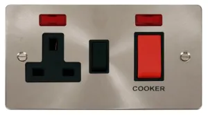 Define - 50A Cooker Control Unit With Neons - Red/
