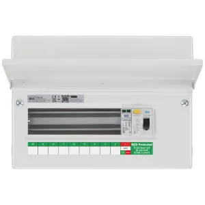 CONSUMER UNIT 12 MOD 9 WAY UNPOPULATED WITH 1 X 10