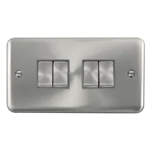 10AX Ingot 4 Gang 2 Way Plate Switch