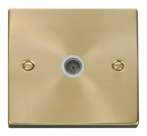 Single Coaxial Socket Outlet - White