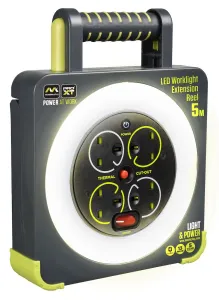 4 SOCKET 5M 13 AMP H05VV-F3G1,25MM WORKLIGHT REEL