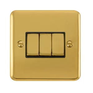 10AX Ingot 3 Gang 2 Way Plate Switch