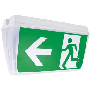 Duceri Emergency Exit Sign Bulkhead 3W LED IP65 Al