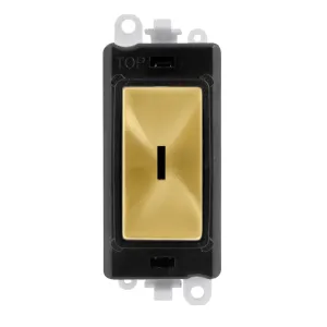 20AX 2 Way Keyswitch Module - Black - Satin Brass