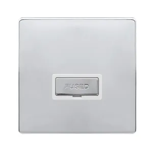 13A INGOT FUSED CONNECTION UNIT - POLISHED CHROME