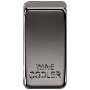 Switch cover "marked WINE COOLER" - black nickel