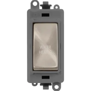 20AX Double Pole Switch Module - Grey - Brushed St